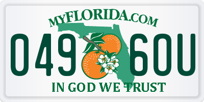 FL license plate 0496OU
