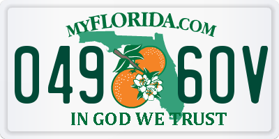 FL license plate 0496OV
