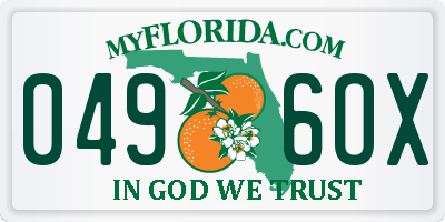 FL license plate 0496OX
