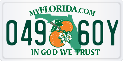 FL license plate 0496OY
