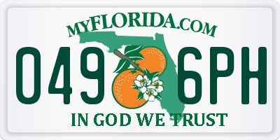 FL license plate 0496PH