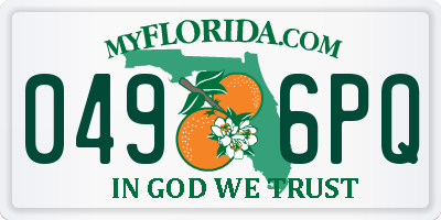 FL license plate 0496PQ