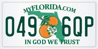 FL license plate 0496QP