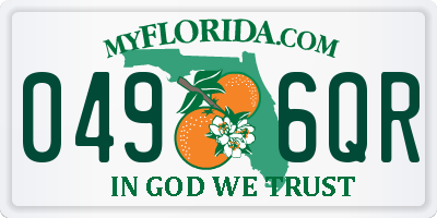 FL license plate 0496QR