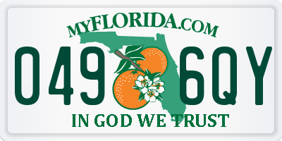 FL license plate 0496QY