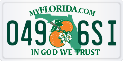 FL license plate 0496SI
