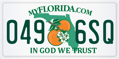 FL license plate 0496SQ