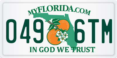 FL license plate 0496TM