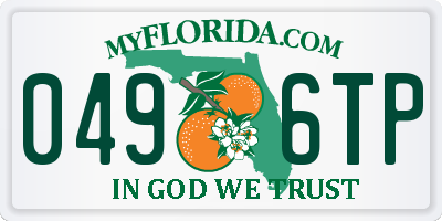 FL license plate 0496TP
