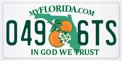 FL license plate 0496TS