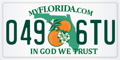 FL license plate 0496TU