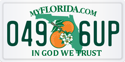 FL license plate 0496UP