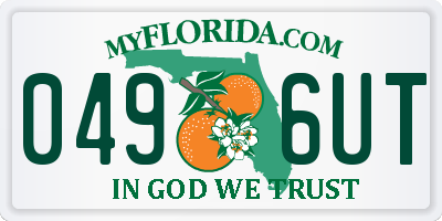 FL license plate 0496UT