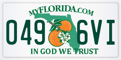 FL license plate 0496VI
