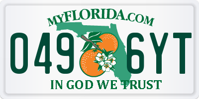 FL license plate 0496YT