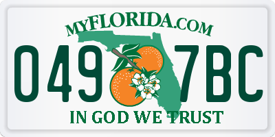 FL license plate 0497BC