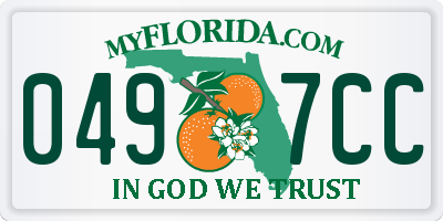 FL license plate 0497CC