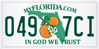 FL license plate 0497CI