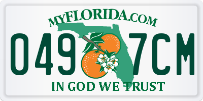 FL license plate 0497CM