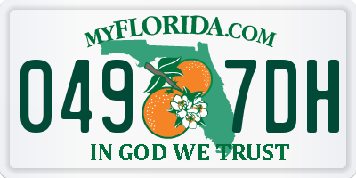 FL license plate 0497DH