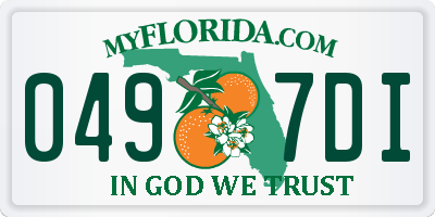FL license plate 0497DI