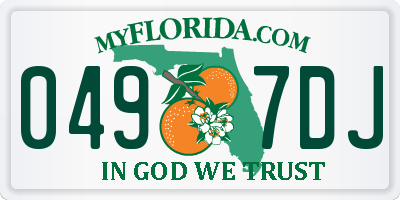 FL license plate 0497DJ