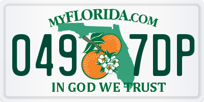 FL license plate 0497DP