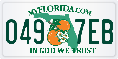 FL license plate 0497EB