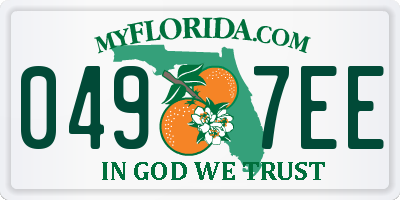 FL license plate 0497EE