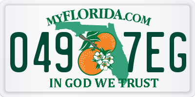 FL license plate 0497EG