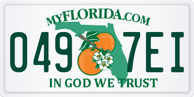FL license plate 0497EI