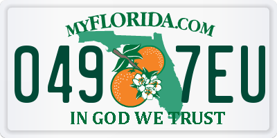 FL license plate 0497EU