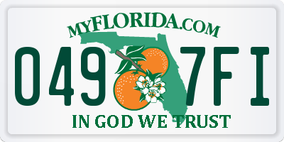 FL license plate 0497FI