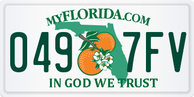 FL license plate 0497FV