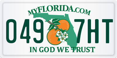 FL license plate 0497HT