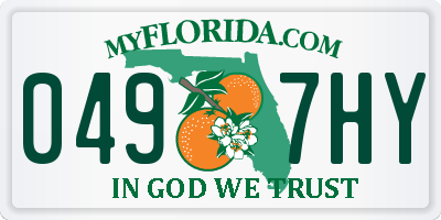 FL license plate 0497HY