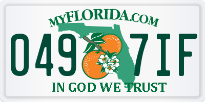 FL license plate 0497IF