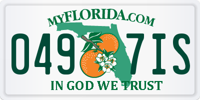 FL license plate 0497IS