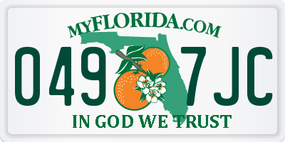 FL license plate 0497JC