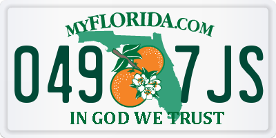 FL license plate 0497JS