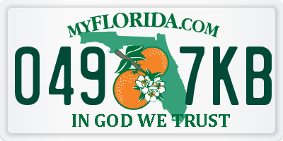 FL license plate 0497KB
