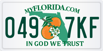 FL license plate 0497KF
