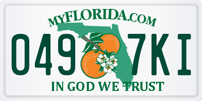 FL license plate 0497KI