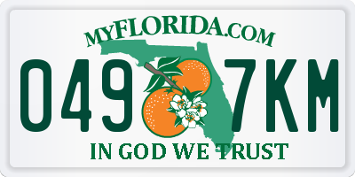 FL license plate 0497KM