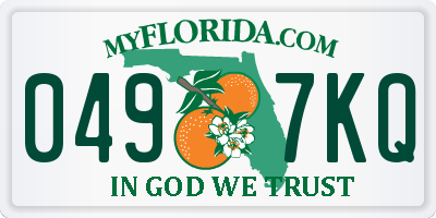 FL license plate 0497KQ