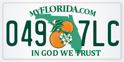 FL license plate 0497LC