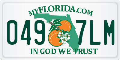FL license plate 0497LM