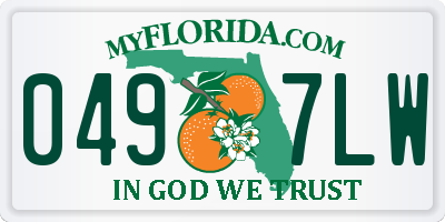 FL license plate 0497LW
