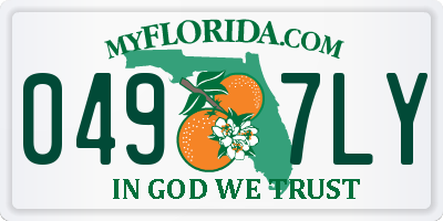 FL license plate 0497LY