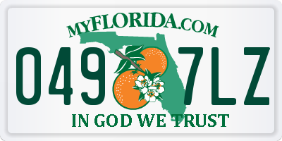 FL license plate 0497LZ